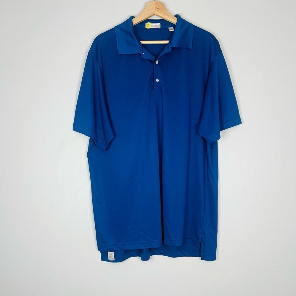 Peter Millar Vibrant Blue Summer Comfort Polo Shirt L